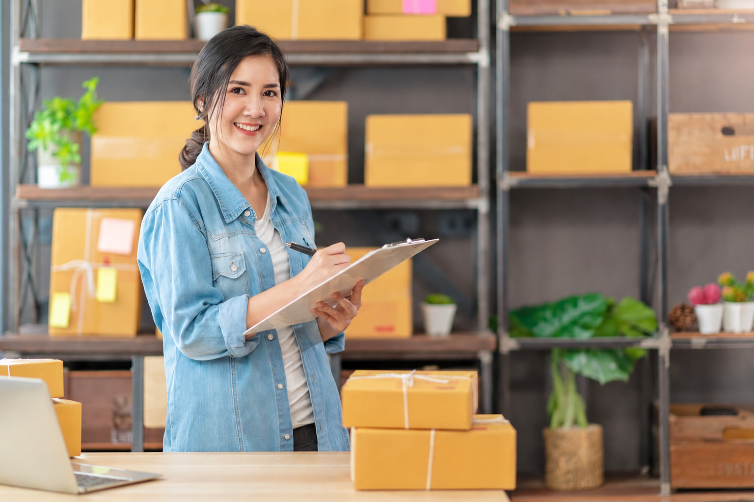 Nhà phân phối Việt Nam kiểm tra hàng Hàn Quốc lấy sỉ từ nhà nhập khẩu trong nước tại kho